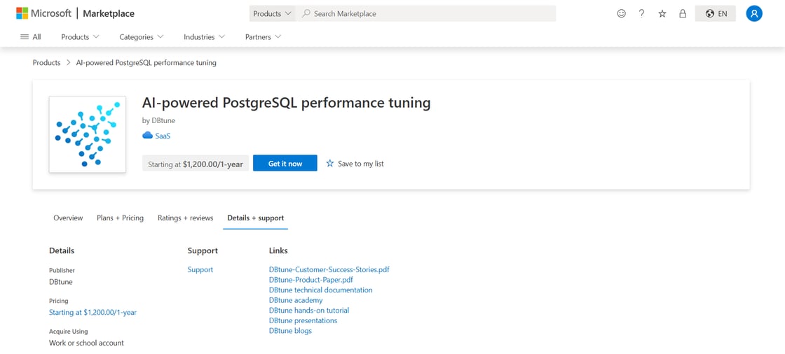 FireShot Capture 3436 - AI-powered PostgreSQL performance tuning - [marketplace.microsoft.com]